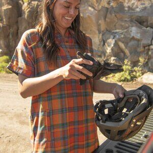 Toad&Co  Plaiditude Short Sleeve Shirt Dress